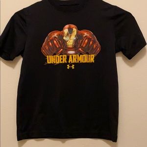 Boys Under Armour Iron Man T-shirt.
